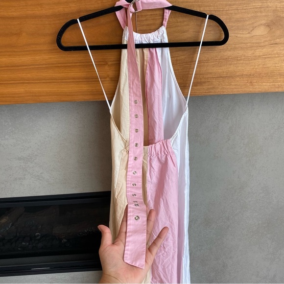 TIBI Colorblock Trapeze Poplin Midi Dress, Size XS - Picture 6 of 12